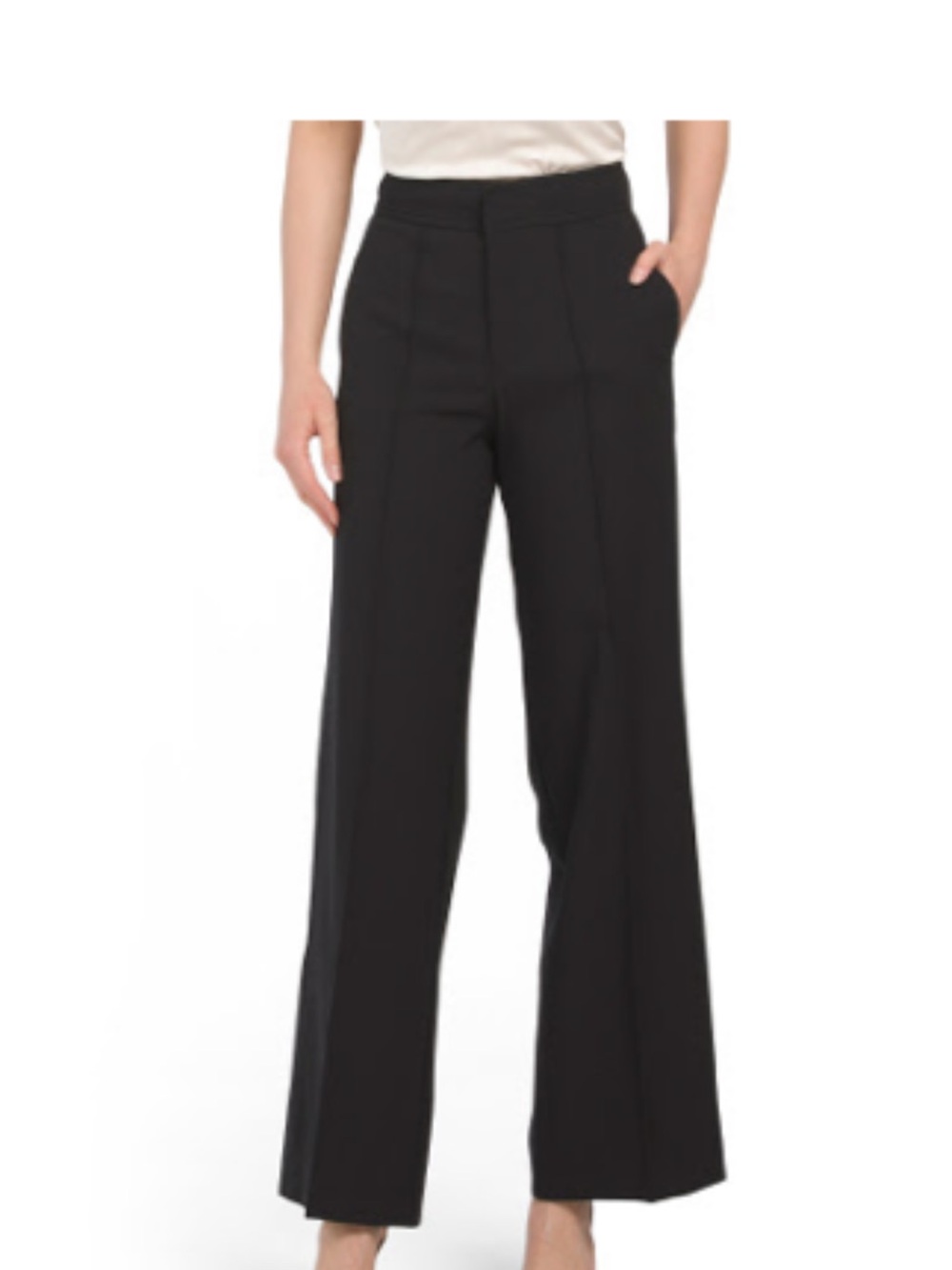Wide Leg High-Waist Black Dress Pants